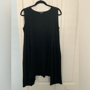 Gently worn Lafayette 148 sleeveless, scoop neck black shift dress
